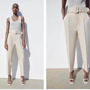Zara cream slacks